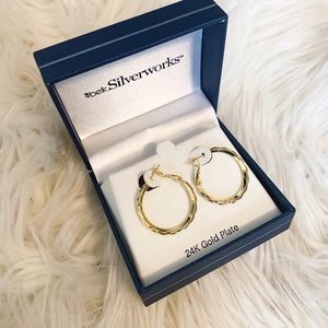 ✨ 24K Gold Plated Hoops ✨ - NEW, in box!